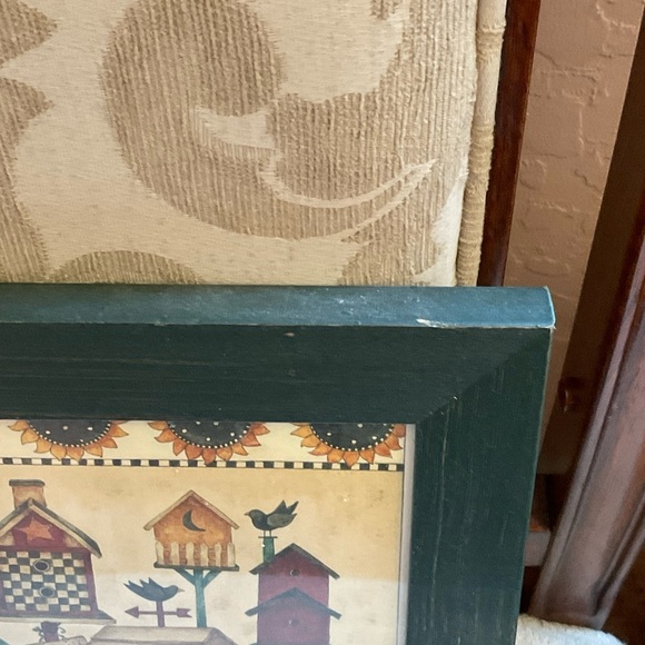 Debbie Mumm Vintage Farmhouse Country Birdhouses Framed Wall Hanging Pictures - Picture 4 of 14